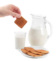 Image showing Milk and Cookies