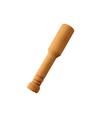 Image showing Wooden mallet lying on side