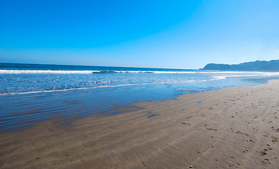 Image showing tropical beach with blue sky