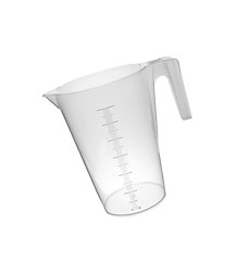 Image showing Plastic measuring cup; isolated, clipping path included