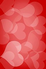 Image showing Valentine\'s day background with hearts