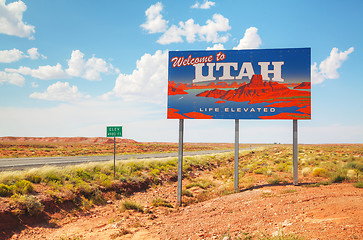 Image showing Welcome to Utah road sign