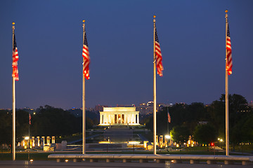 Image showing Abraham Lincoln memorial in Washington, DC