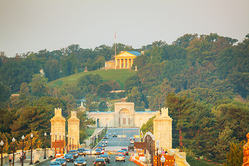 Image showing Washington, DC cityscape with Arlington National Cemetery