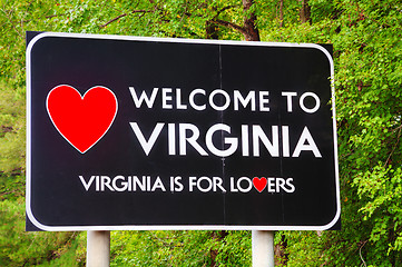 Image showing Welcome to Virginia road sign