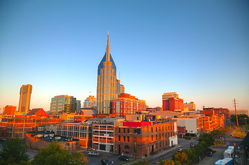 Image showing Downtown Nashville cityscape in the morning