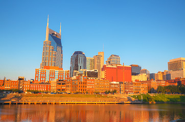 Image showing Downtown Nashville cityscape in the morning