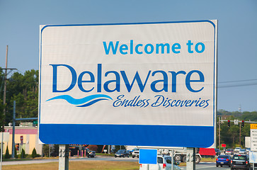 Image showing Welcome to Delaware road sign