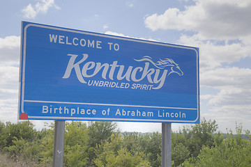 Image showing Welcome to Kentucky road sign