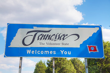 Image showing Tennessee welcomes you sign