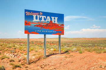 Image showing Welcome to Utah road sign