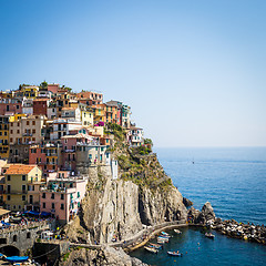 Image showing Manarola in Cinque Terre, Italy - July 2016 - The most eye-catch