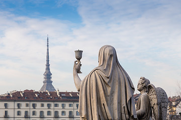 Image showing Turin, Italy - January 2016: Faith Statue