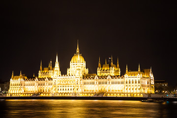 Image showing Budapest, cityscape by night