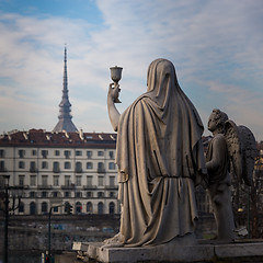 Image showing Turin, Italy - January 2016: Faith Statue