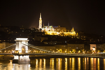 Image showing Budapest, cityscape by night
