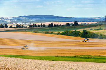 Image showing harvester machine on field 