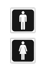 Image showing Toilet Sign isolated on the white background.