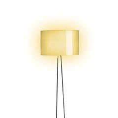 Image showing Tall Lamp with Orange shade