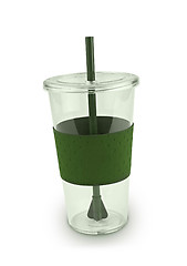 Image showing Green plactic cup