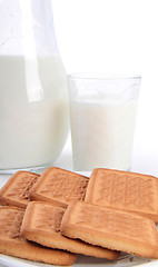 Image showing Milk and Cookies isolated