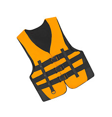 Image showing Orange vest isolated on the white background