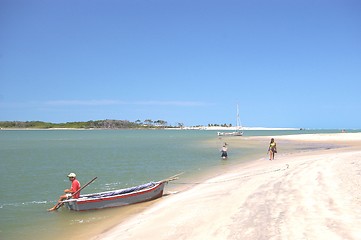 Image showing Fishing and Walking