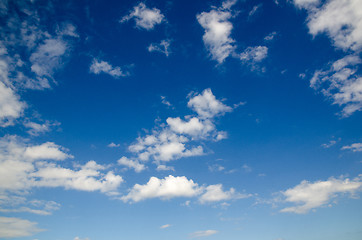 Image showing Summer sky with white clouds