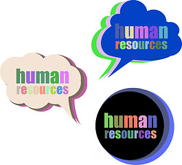 Image showing human resources . Set of stickers, labels, tags. Template for infographics. Icon set. Icon flat. Vector illustration