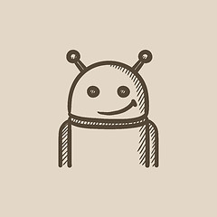 Image showing Robot sketch icon.