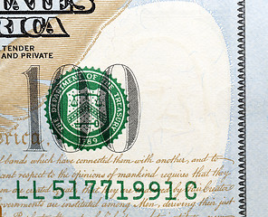 Image showing one hundred US dollars