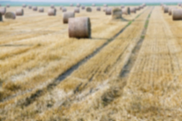 Image showing stack of straw in the field