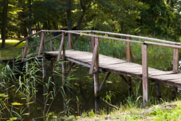 Image showing old wooden bridge