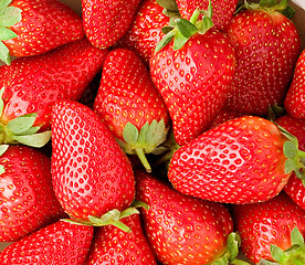 Image showing fresh strawberry, texture close up, background