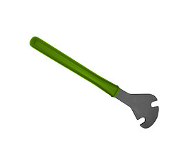 Image showing Green wrench isolated on white