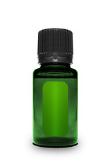 Image showing Single small bottle with drug isolated over white background