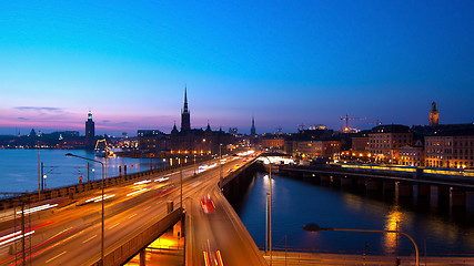 Image showing Stockholm city at night