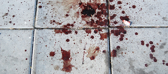 Image showing Blood on the street