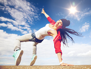 Image showing beautiful dancing girl in movement