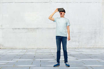 Image showing man in virtual reality headset or 3d glasses