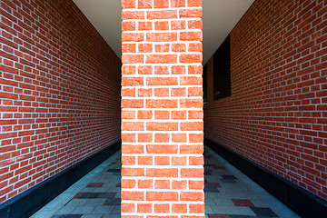 Image showing tunnel of red brick