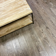 Image showing Coffee table on wooden floor