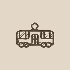 Image showing Tram sketch icon.