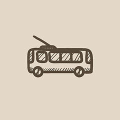 Image showing Trolleybus sketch icon.