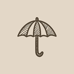 Image showing Umbrella sketch icon.