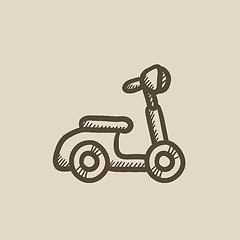 Image showing Scooter sketch icon.