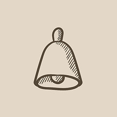 Image showing Wedding bell sketch icon.