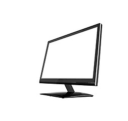 Image showing widescreen lcd monitor isolated on white