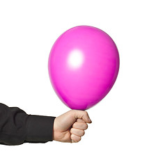 Image showing hand holding baloonn