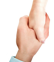 Image showing shaking hands with Business suited arm